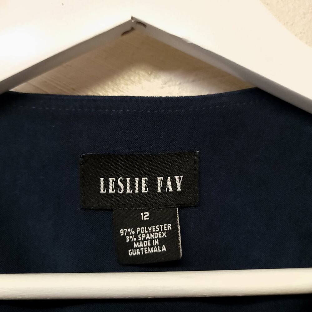 Vintage Leslie Fay Blazer 90s Size 12 Women Suit Jacket Button Down Shoulder Pad - Picture 3 of 10